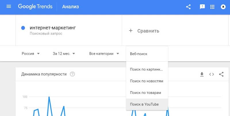 Поиск в YouTube