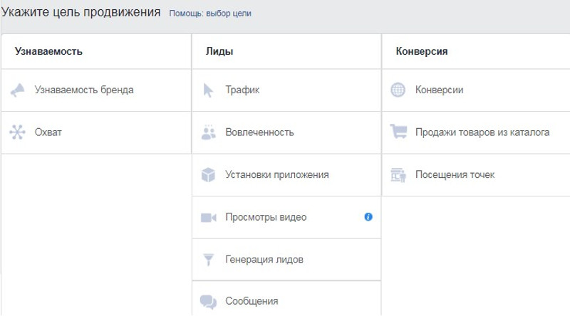 Цель продвижения