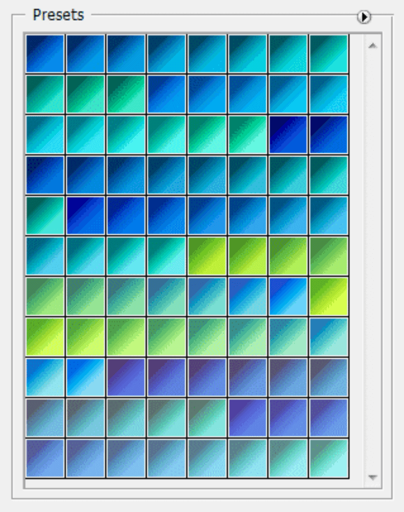 Градиент 40. Виды градиентов. Палетка градиент. Набор градиентов для фотошопа. Варианты вертикального градиента.